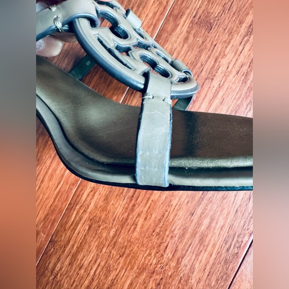 Final price Tory Burch Miller Bombé Low Heel Logo Sandals Sesame  Eu 38 US 8 - Picture 8 of 16